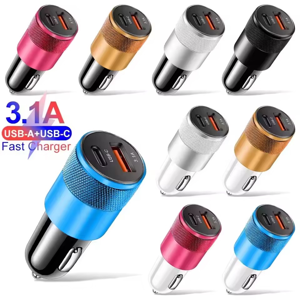 Travel Plug Type C - Caricatore USB per Auto 3.1A Tipo