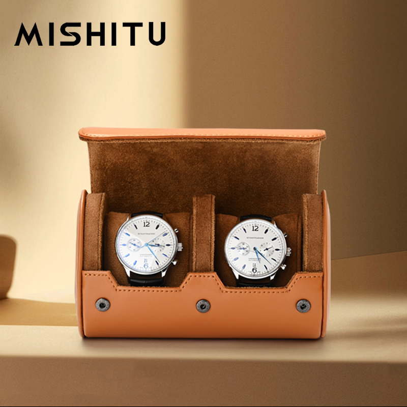 Travel Accessories Box - MISHITU 1/2/3-Slot Orologio Rotolo di Immagazzinaggio