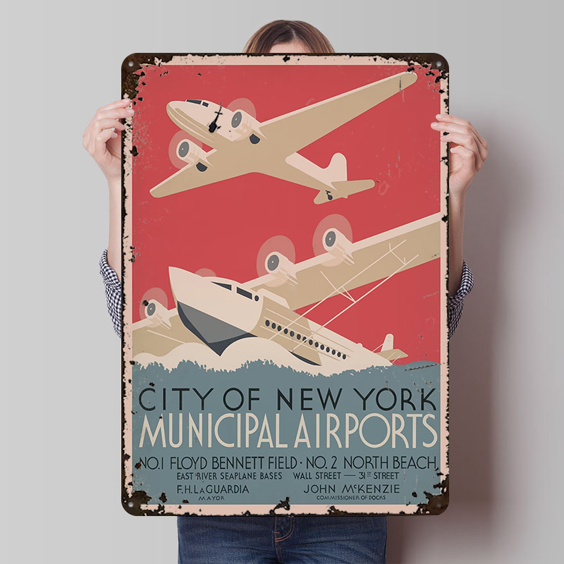 Travel Accessories New York - Vintage NYC New York Airports Viaggi