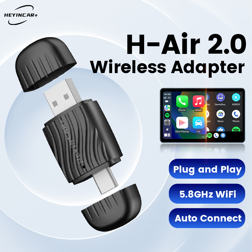 Travel Plug Type C - HEYINCAR Adattatore Wireless 2 in 1