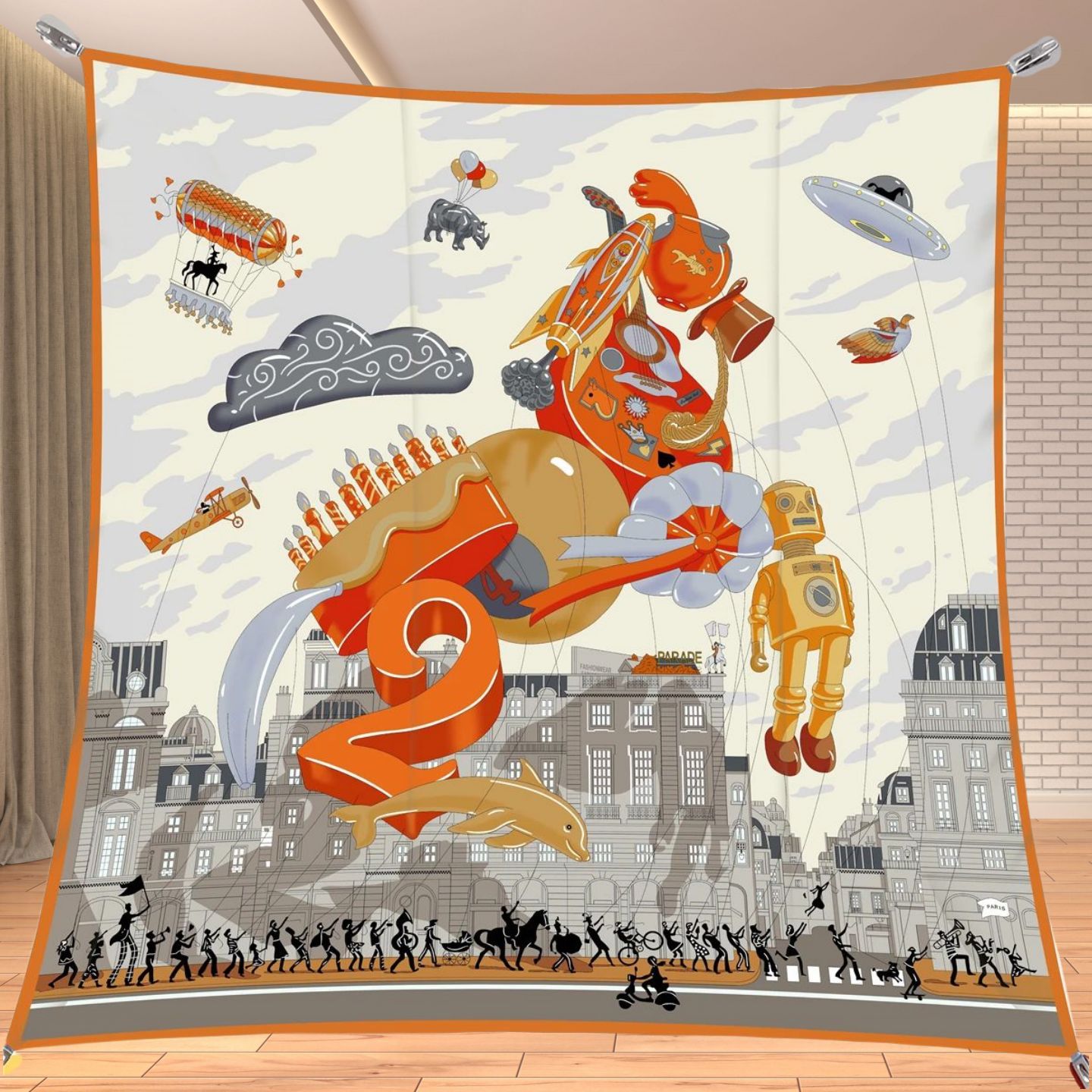 Travel Accessories Gifts - Sciarpa Quadrata in Twill Effetto Seta