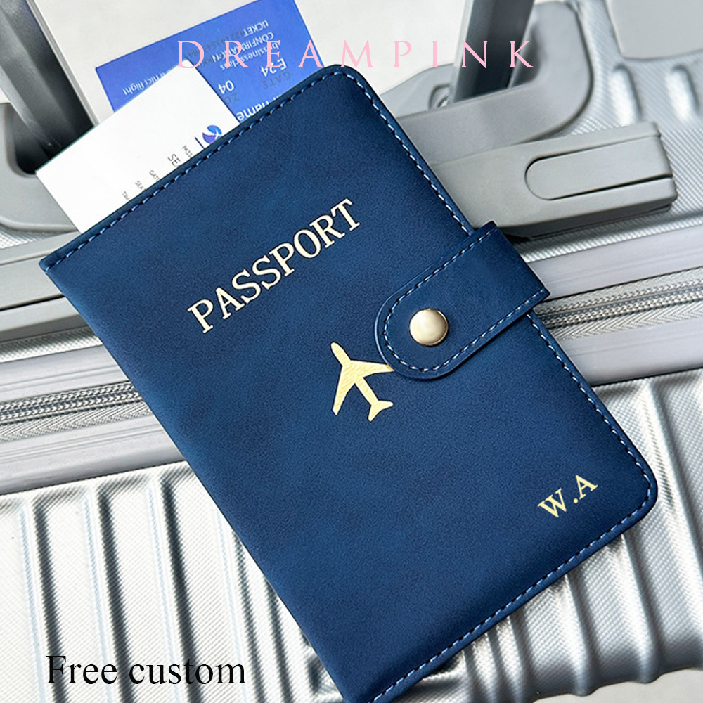 Travel Accessories Gifts For Men - Personalizza il nome Portafoglio per passaporto