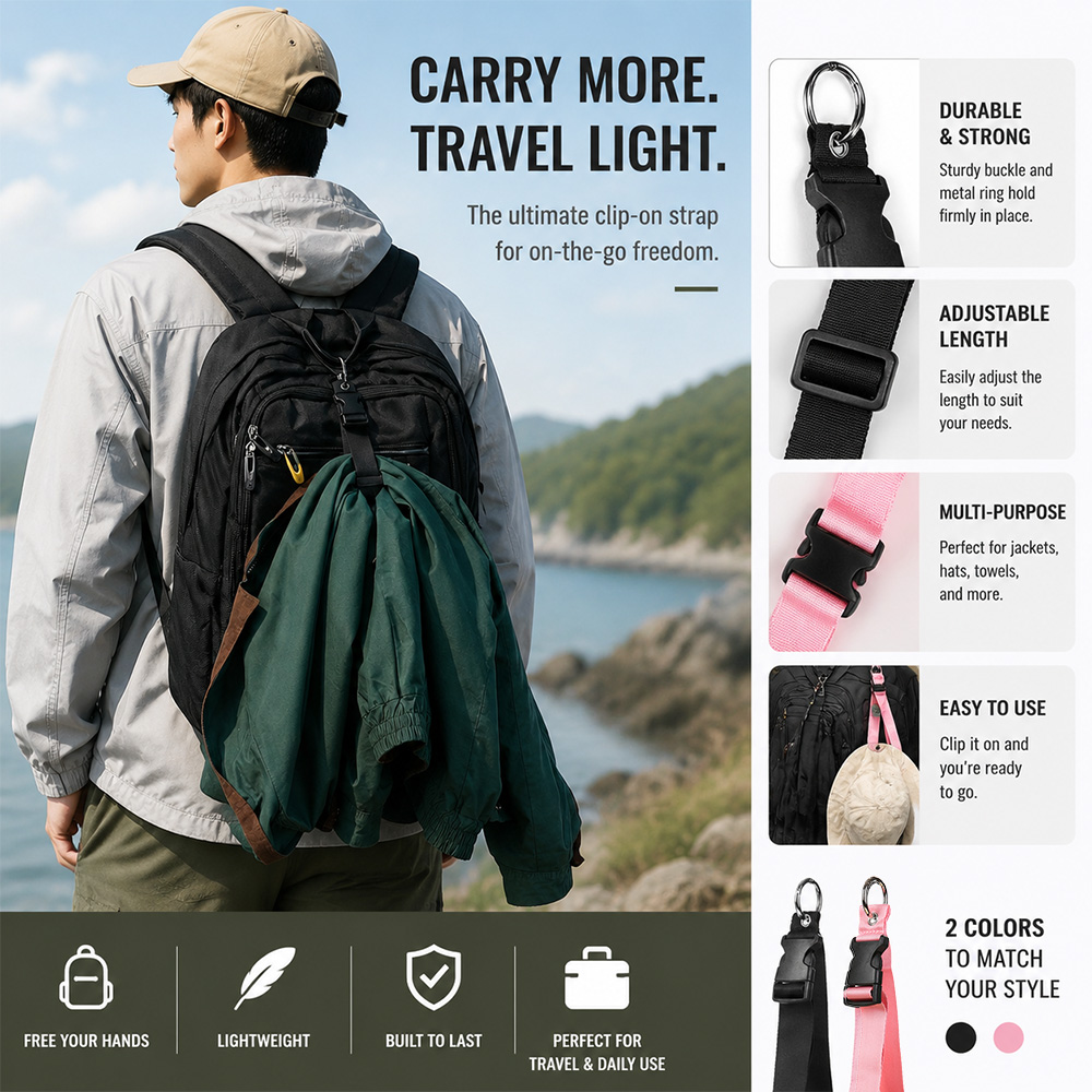 Travel Accessories Gifts For Men - Cinghia per bagagli antifurto portatile Fibbia